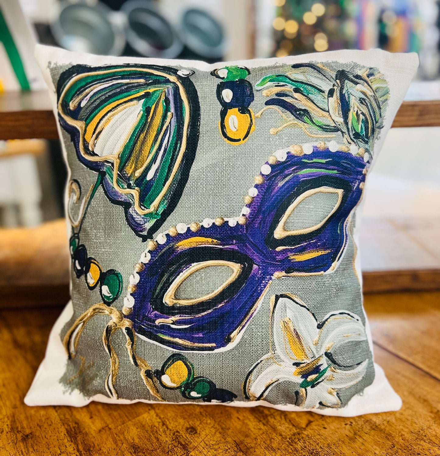 Mardi Gras Pillow