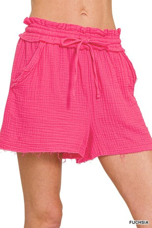 Gauze Drawstring Shorts