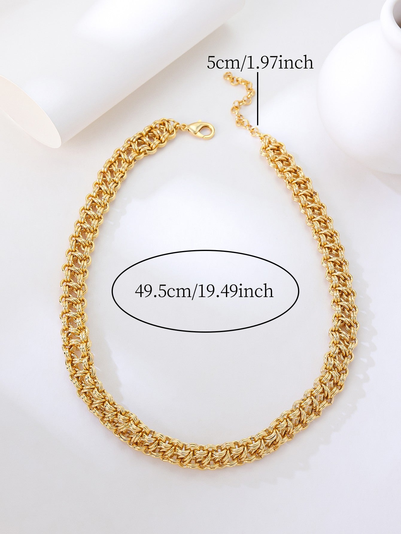 18K Woven Link Necklace