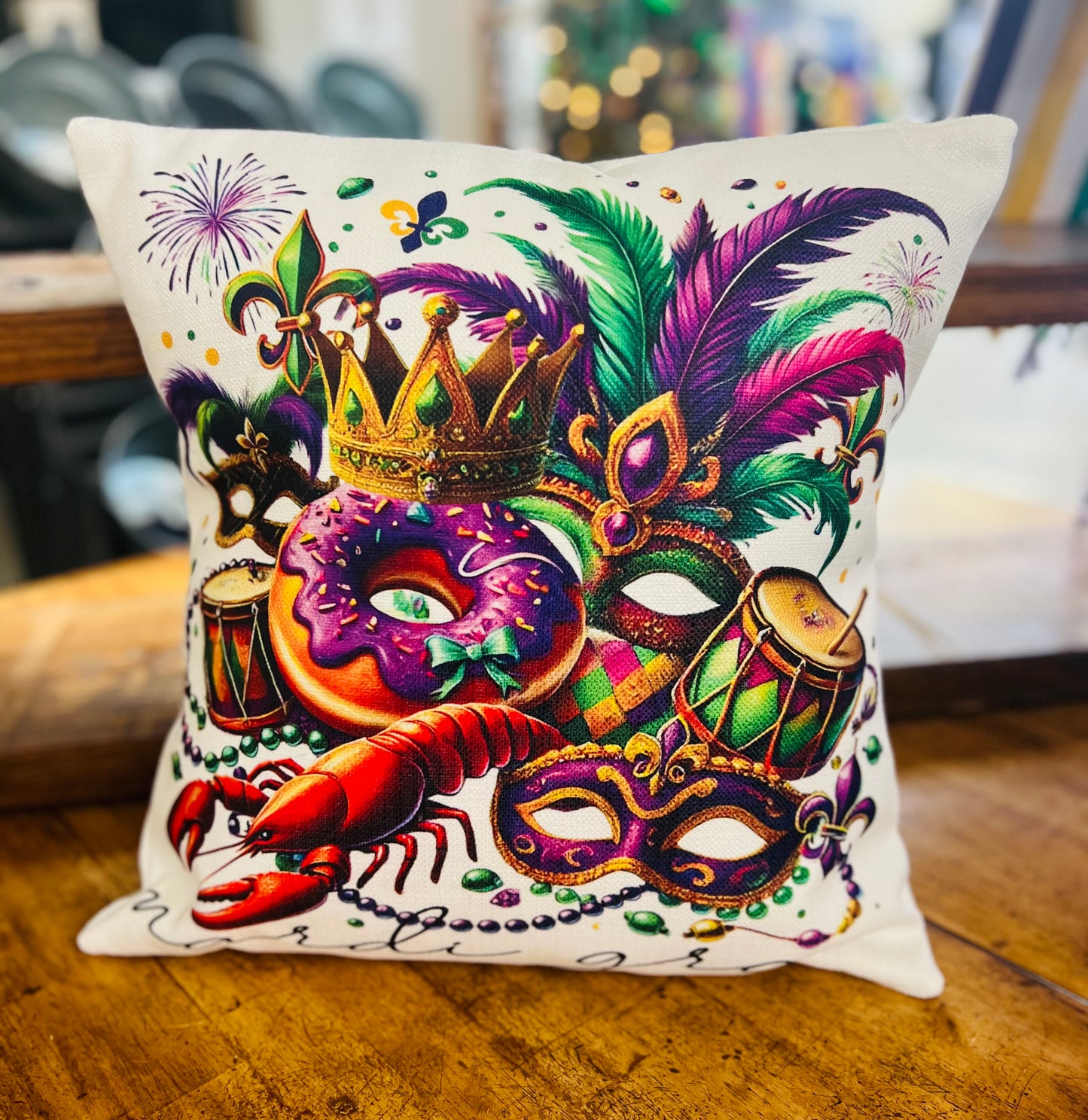 Mardi Gras Pillow