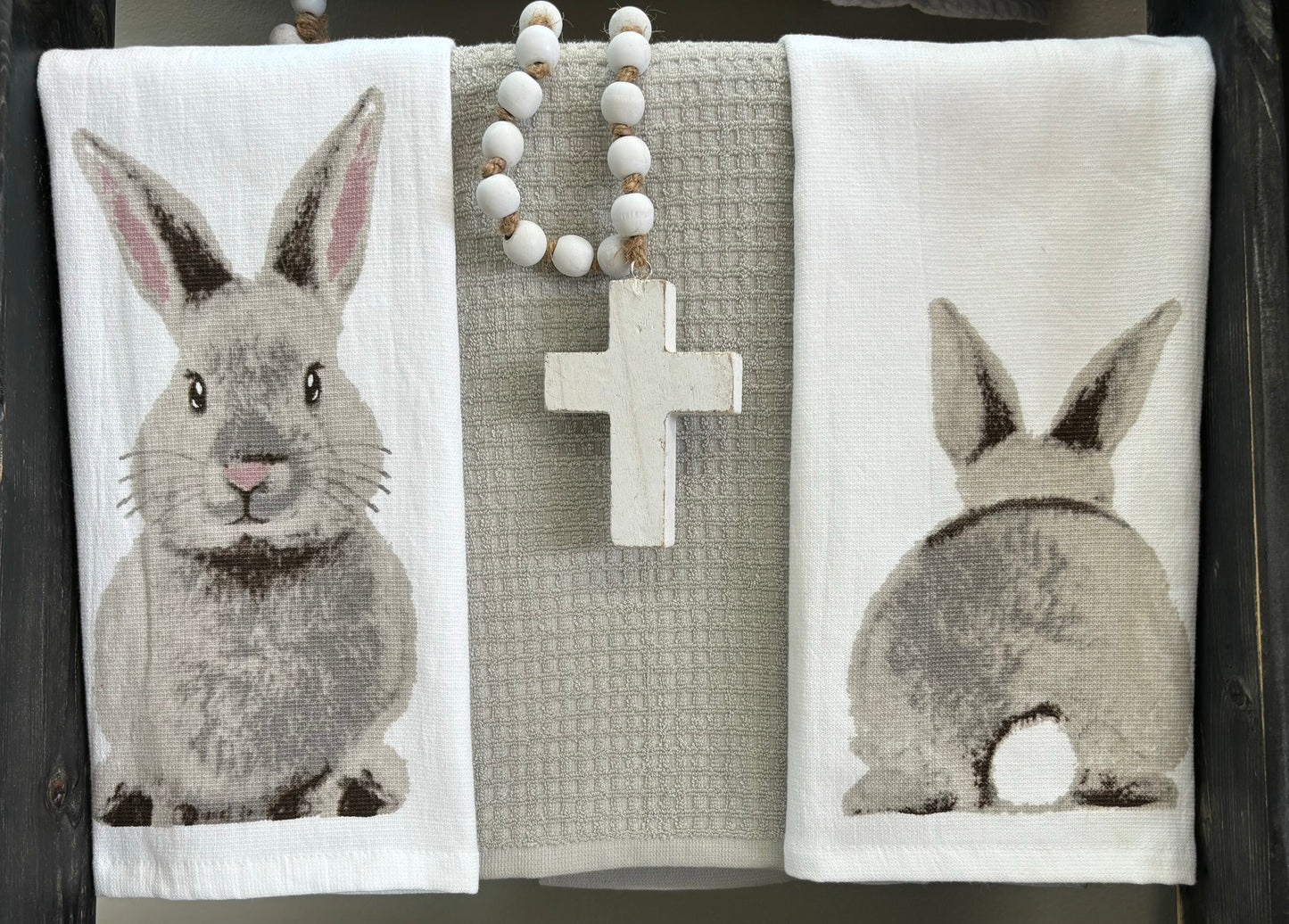 Bunnies Coming and Going Hand Towel