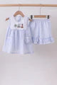 Sailboat ruffle shorts set