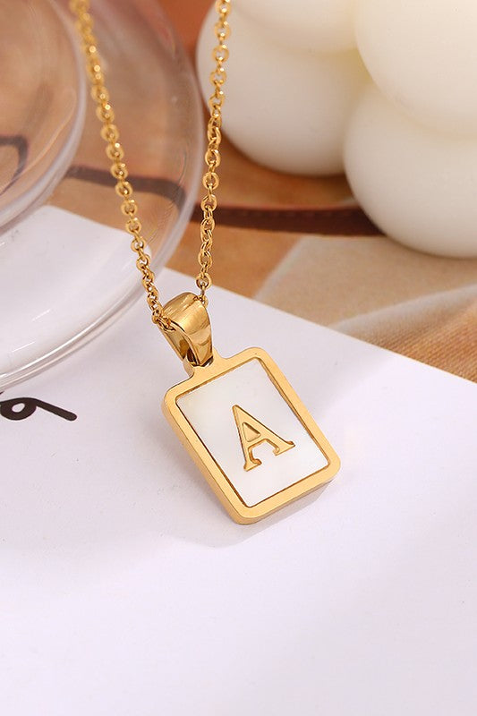 MOP INITIAL NECKLACE