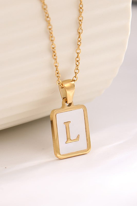MOP INITIAL NECKLACE
