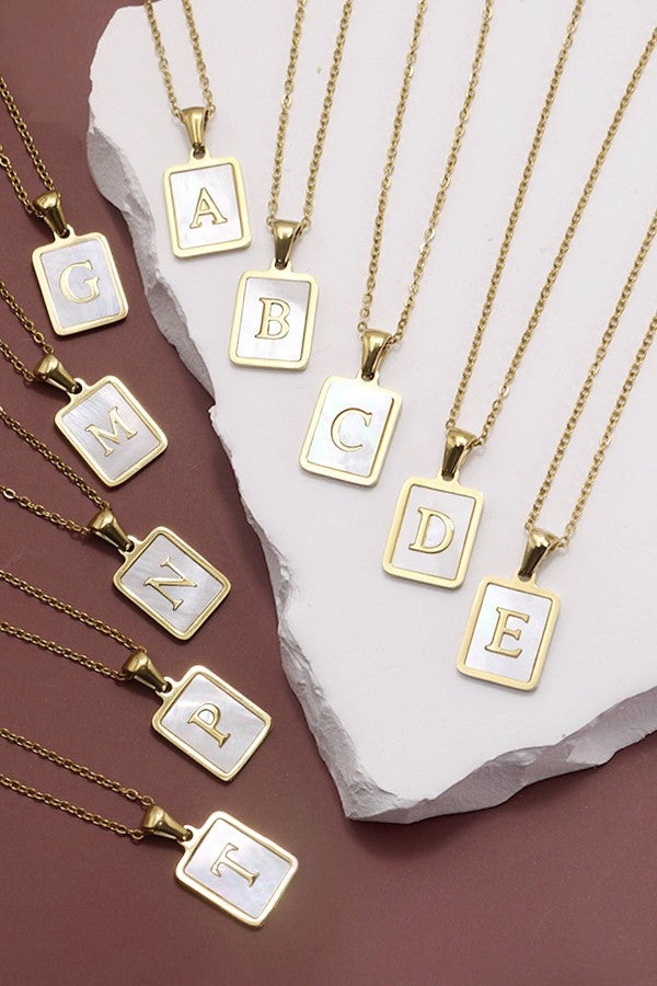 MOP INITIAL NECKLACE