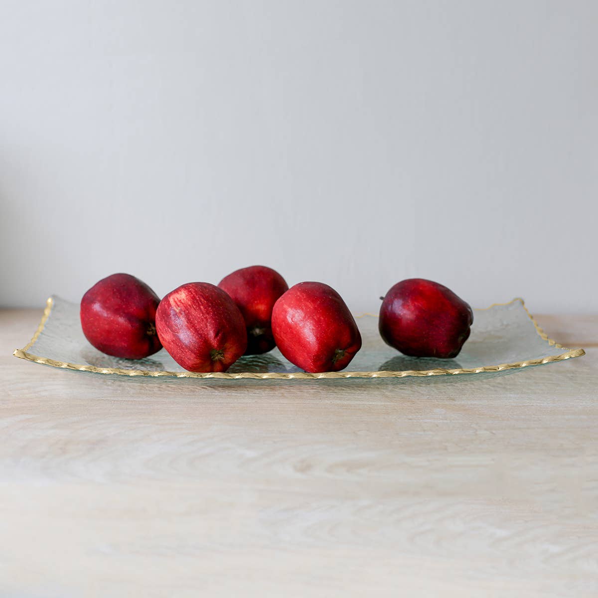 Fairbanks Rectangle Platter Clear/Gold 13.75x1x6