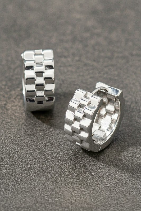 Watch Band Huggie Earrings