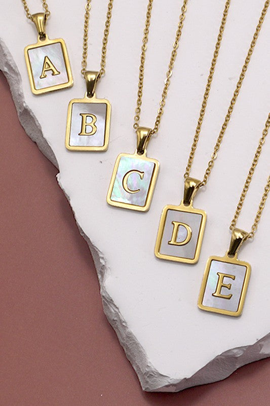 MOP INITIAL NECKLACE
