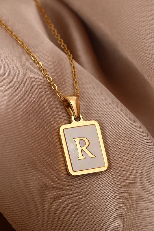 MOP INITIAL NECKLACE