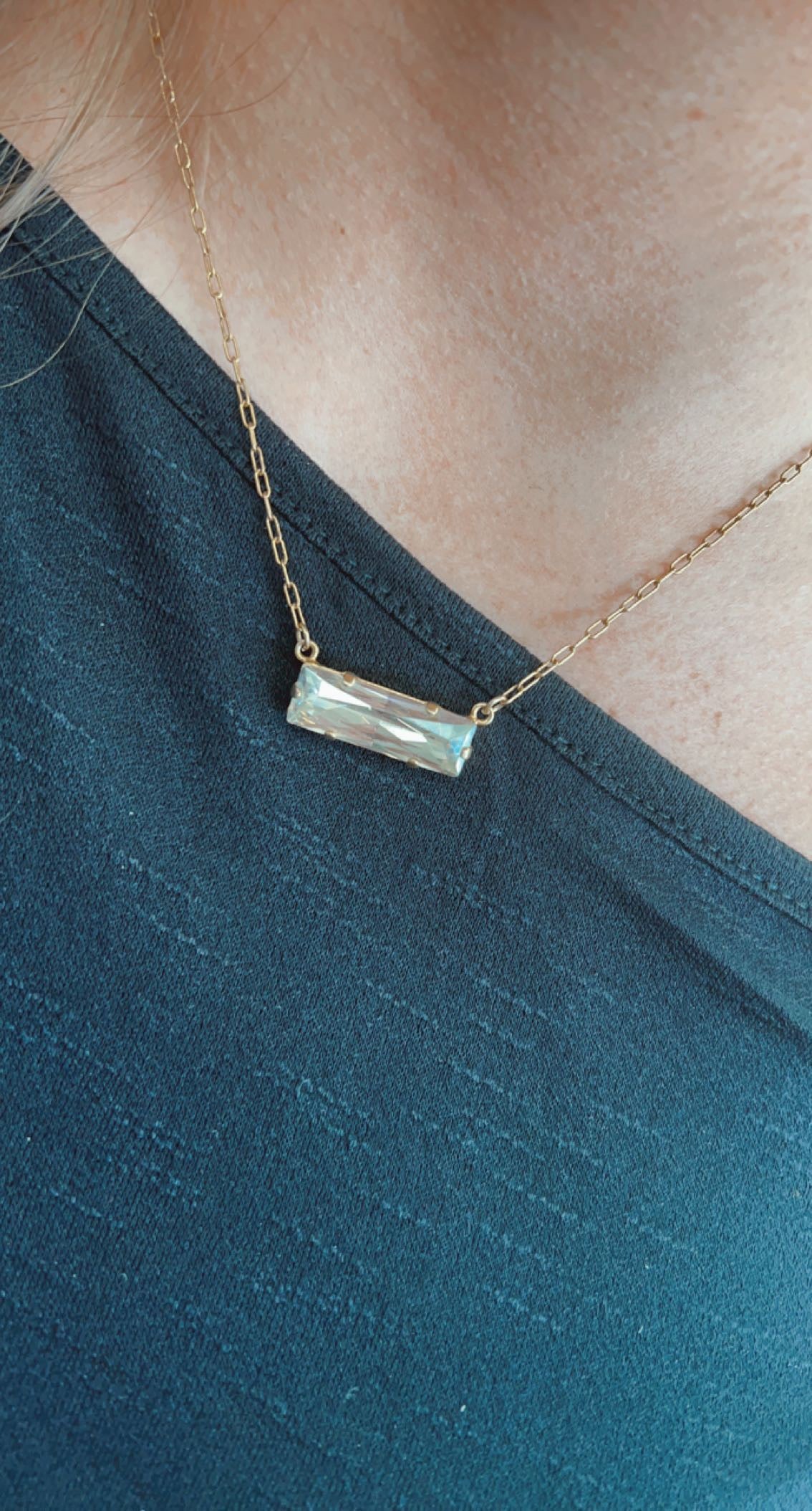 Rectangle Stone Pendant