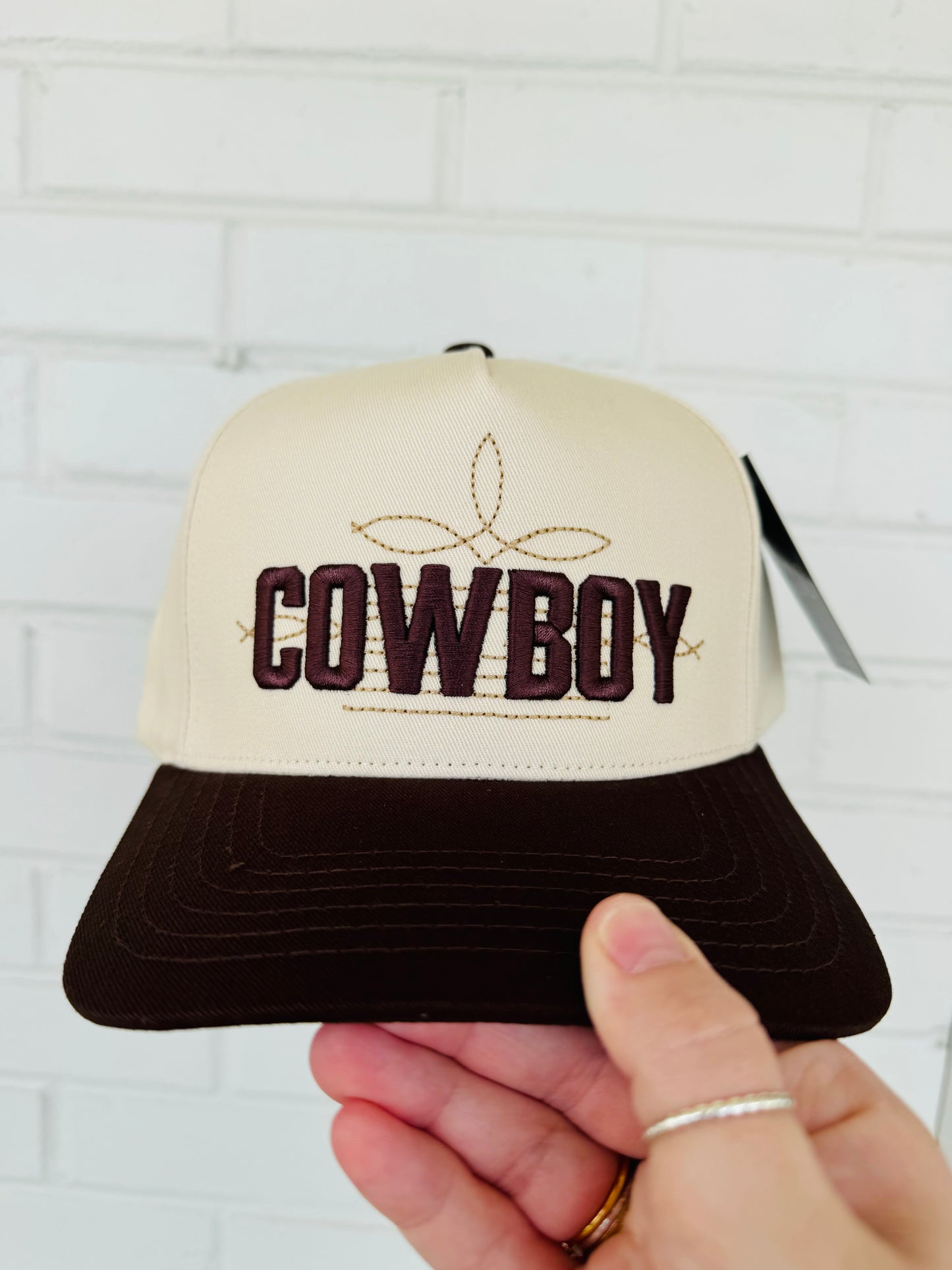 COWBOY Embroidered Two Tone Trucker Hat
