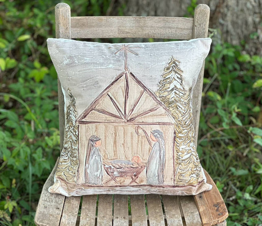 GA New Nativity Pillow