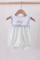 Floral bunny embroidery ruffle bubble