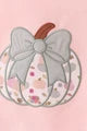 Pumpkin bow applique bloomer set