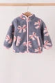 Blue bow fleece jacket