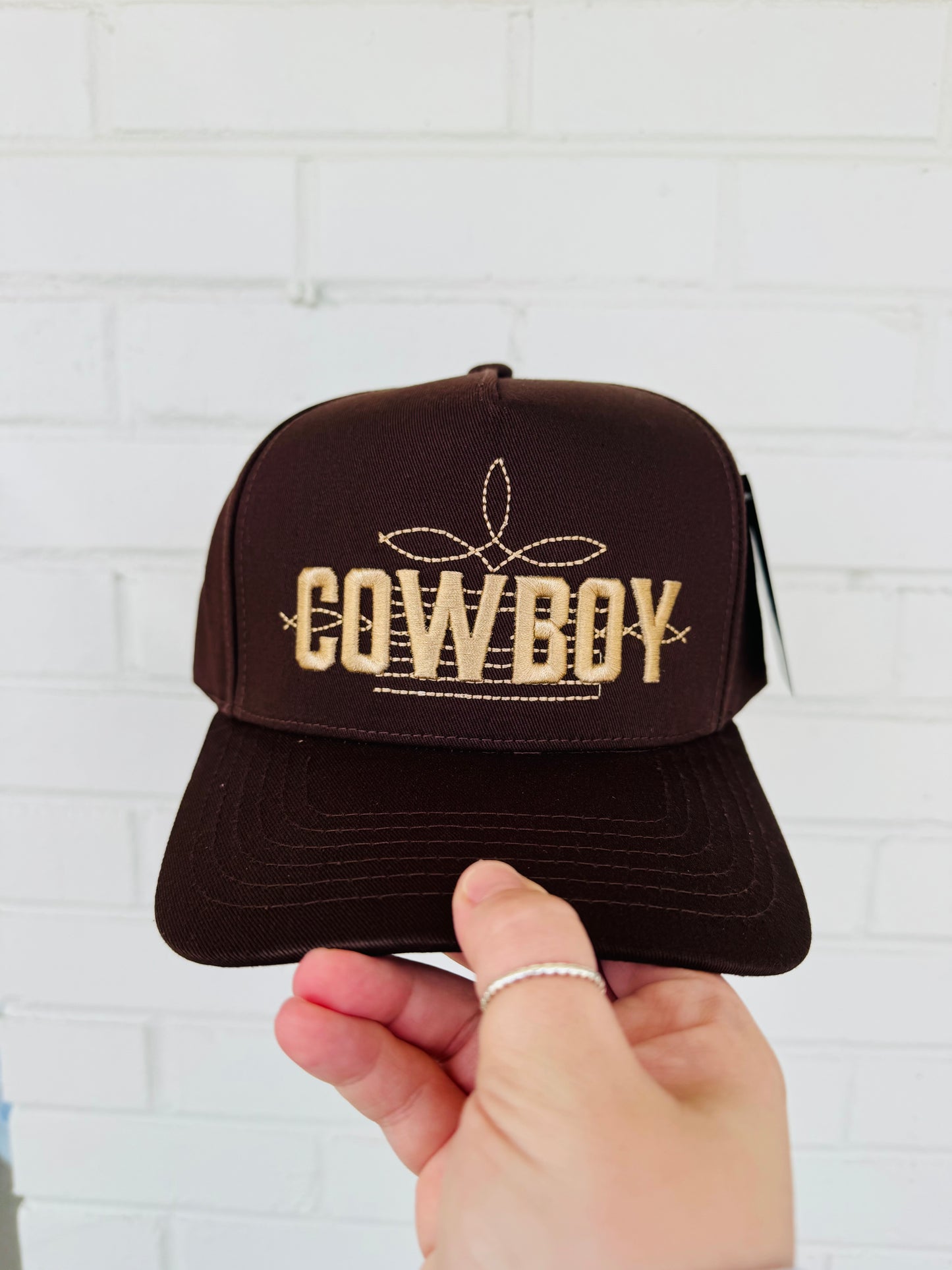 COWBOY Embroidered Two Tone Trucker Hat