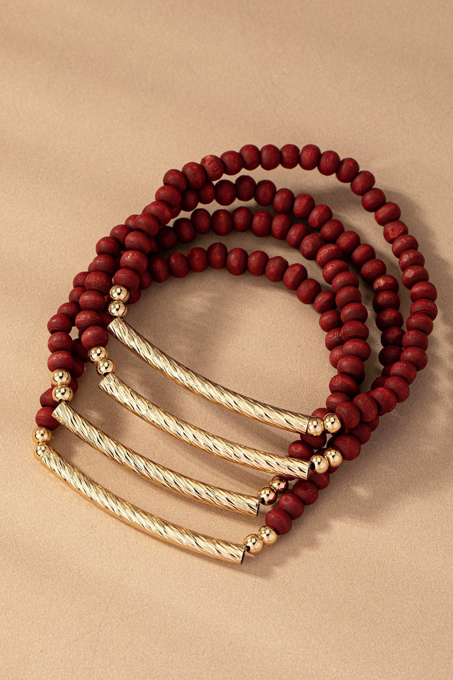 Wood Bead Stretch Bracelet