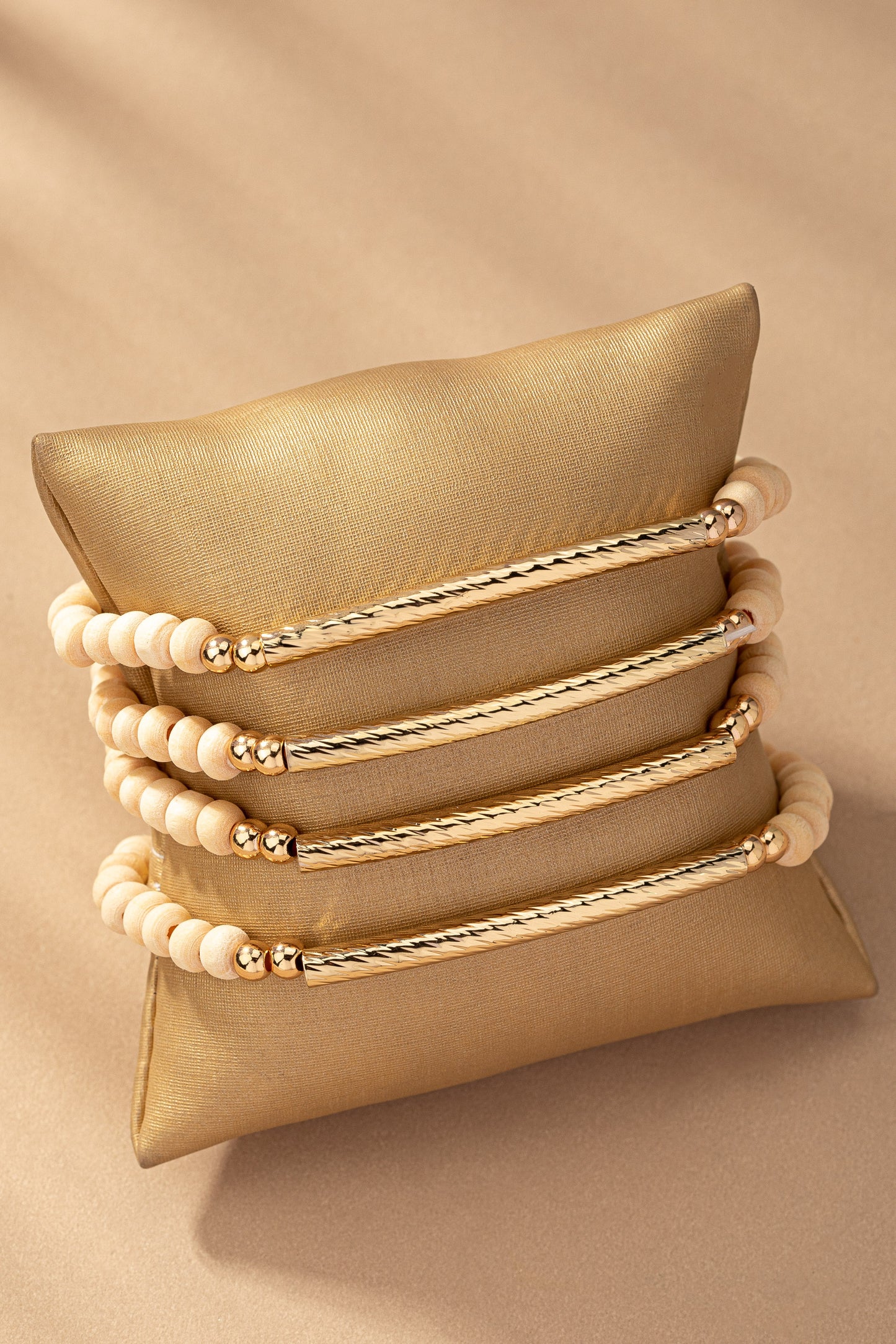 Wood Bead Stretch Bracelet