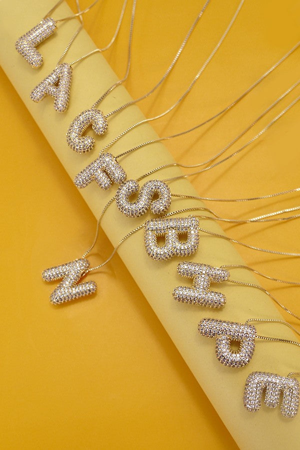 Pave Initial Necklace