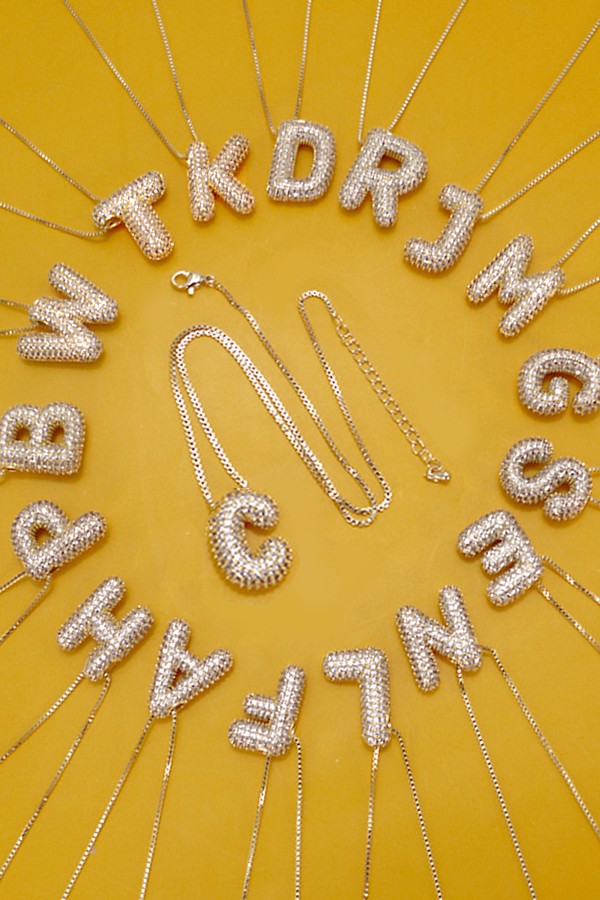 Pave Initial Necklace