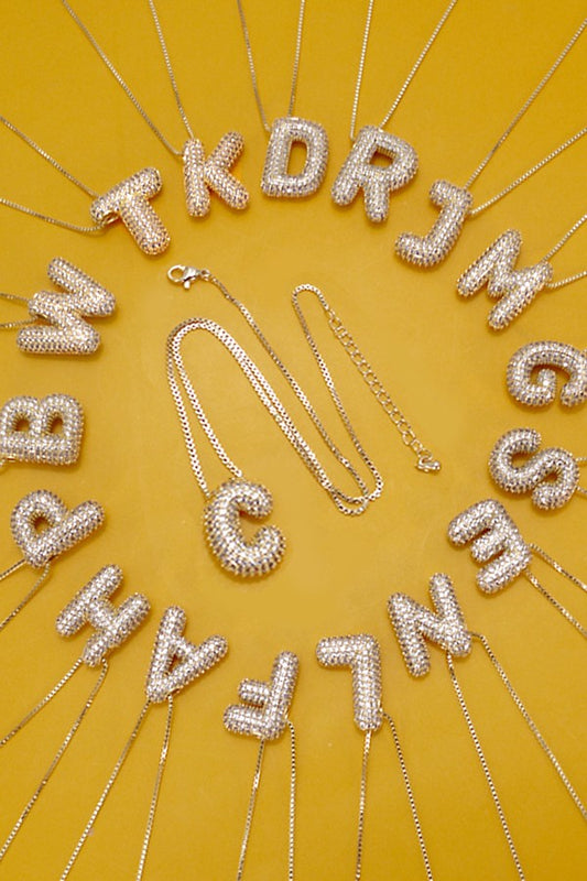 Pave Initial Necklace
