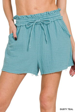 Gauze Drawstring Shorts
