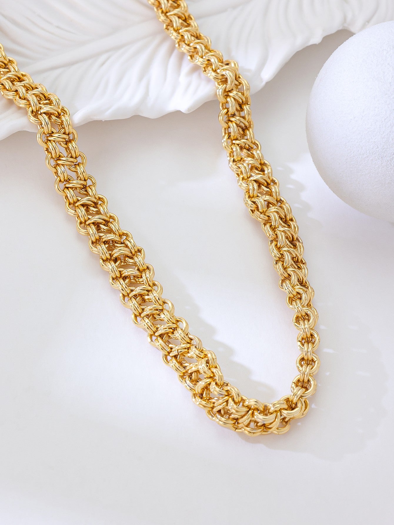 18K Woven Link Necklace