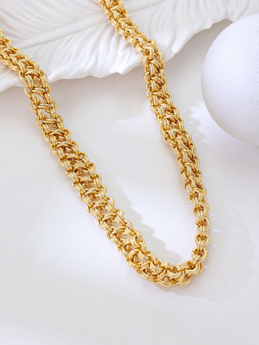18K Woven Link Necklace