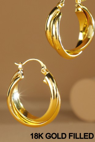 18k GF Chunky Hoops