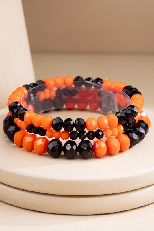 3 Strand Glass Bead Bracelet Set