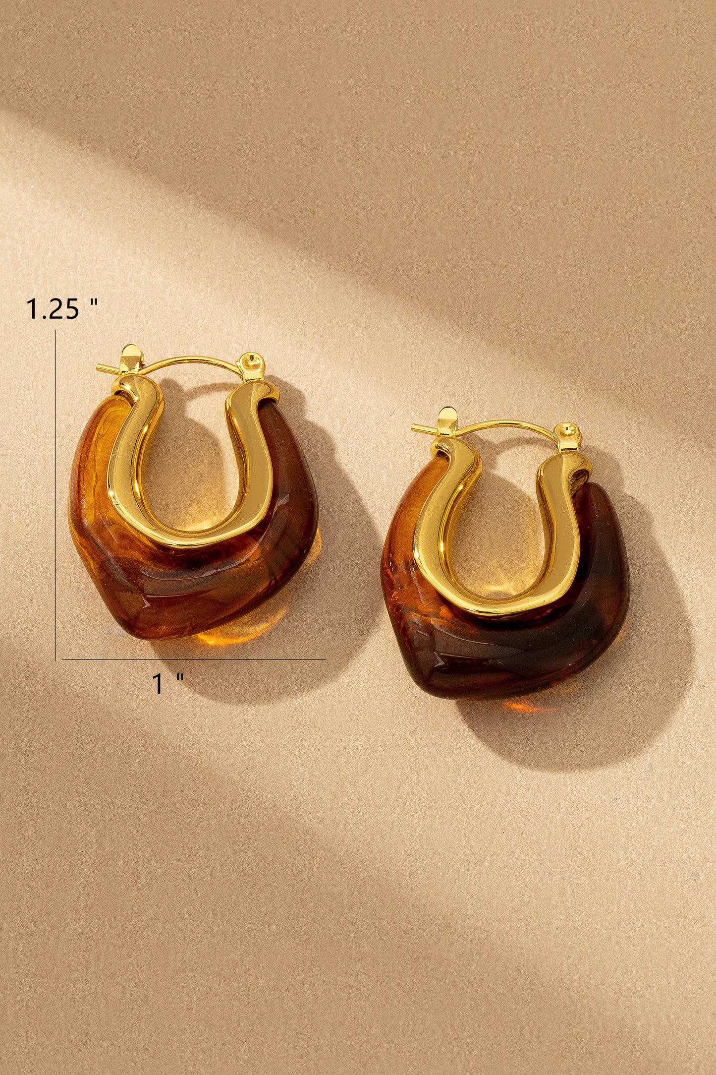 Tortoise Hoop Earrings