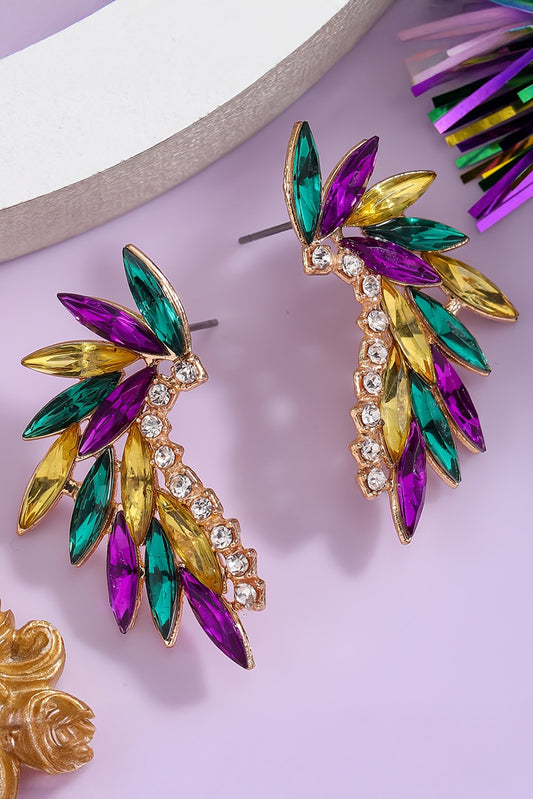 MG Angel Wing Rhinestone Earrings