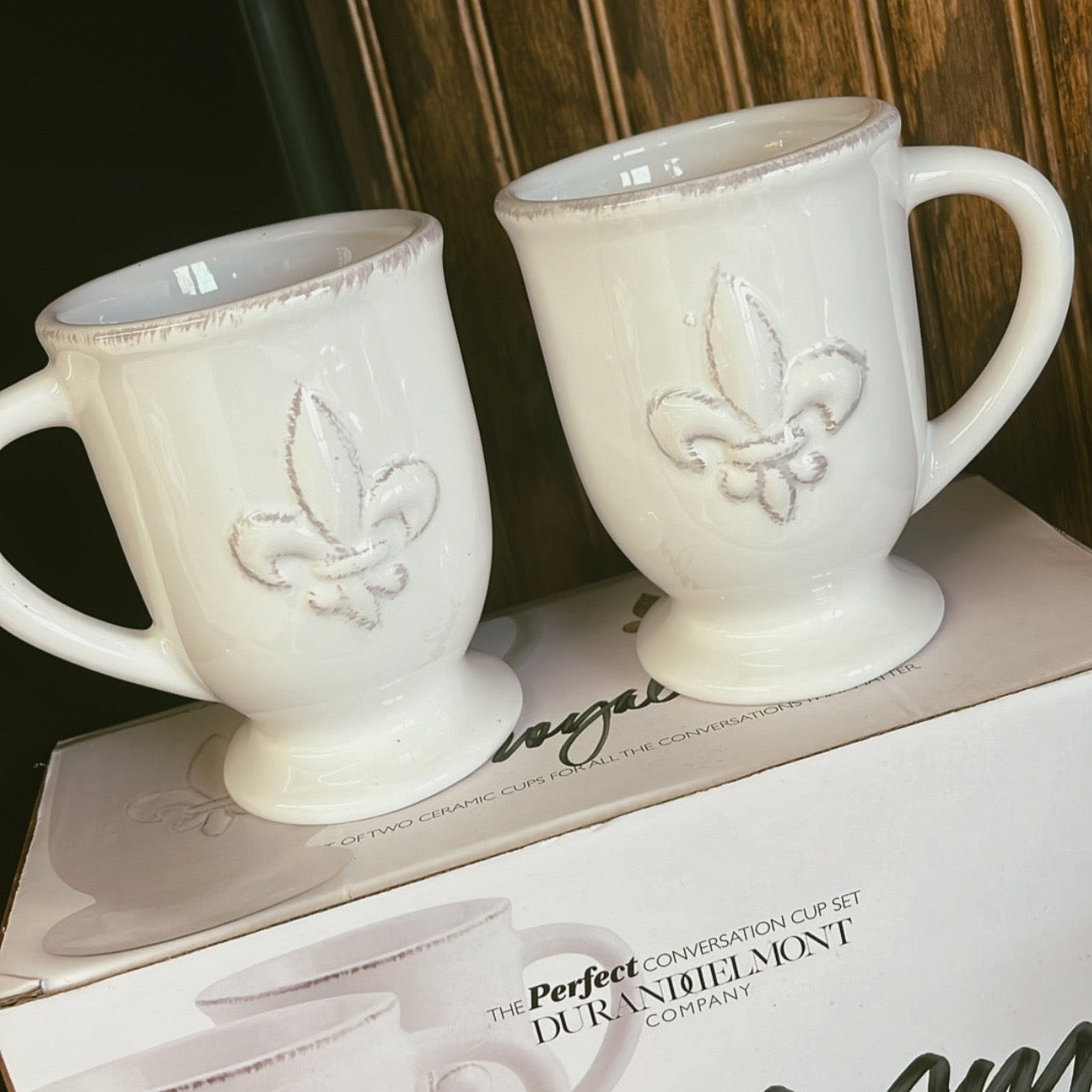 Royal Cups Set of 2 Fleur De Lis