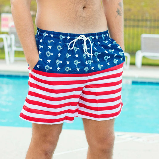 USA Soft Mesh Swim Trunks
