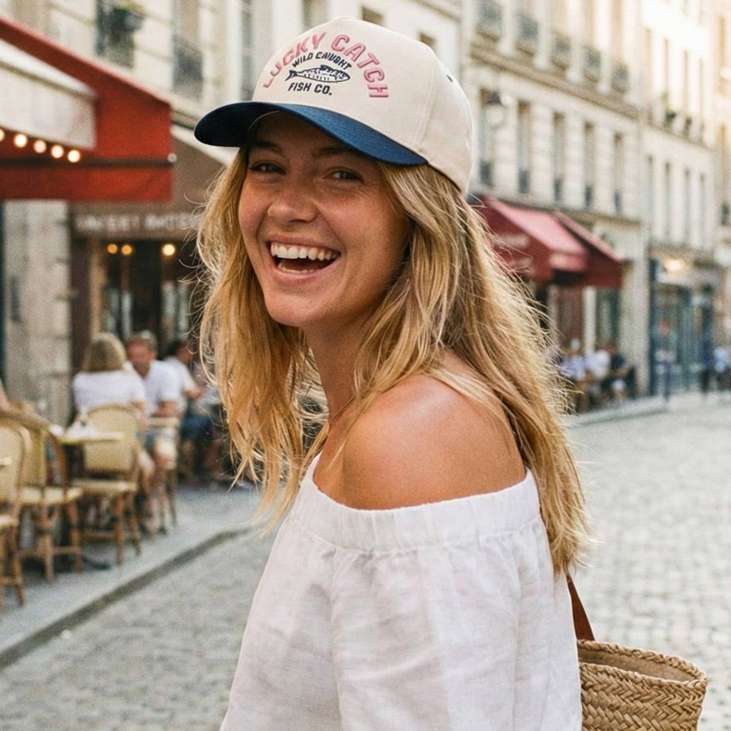 LUCKY CATCH Embroidered Trucker Hat