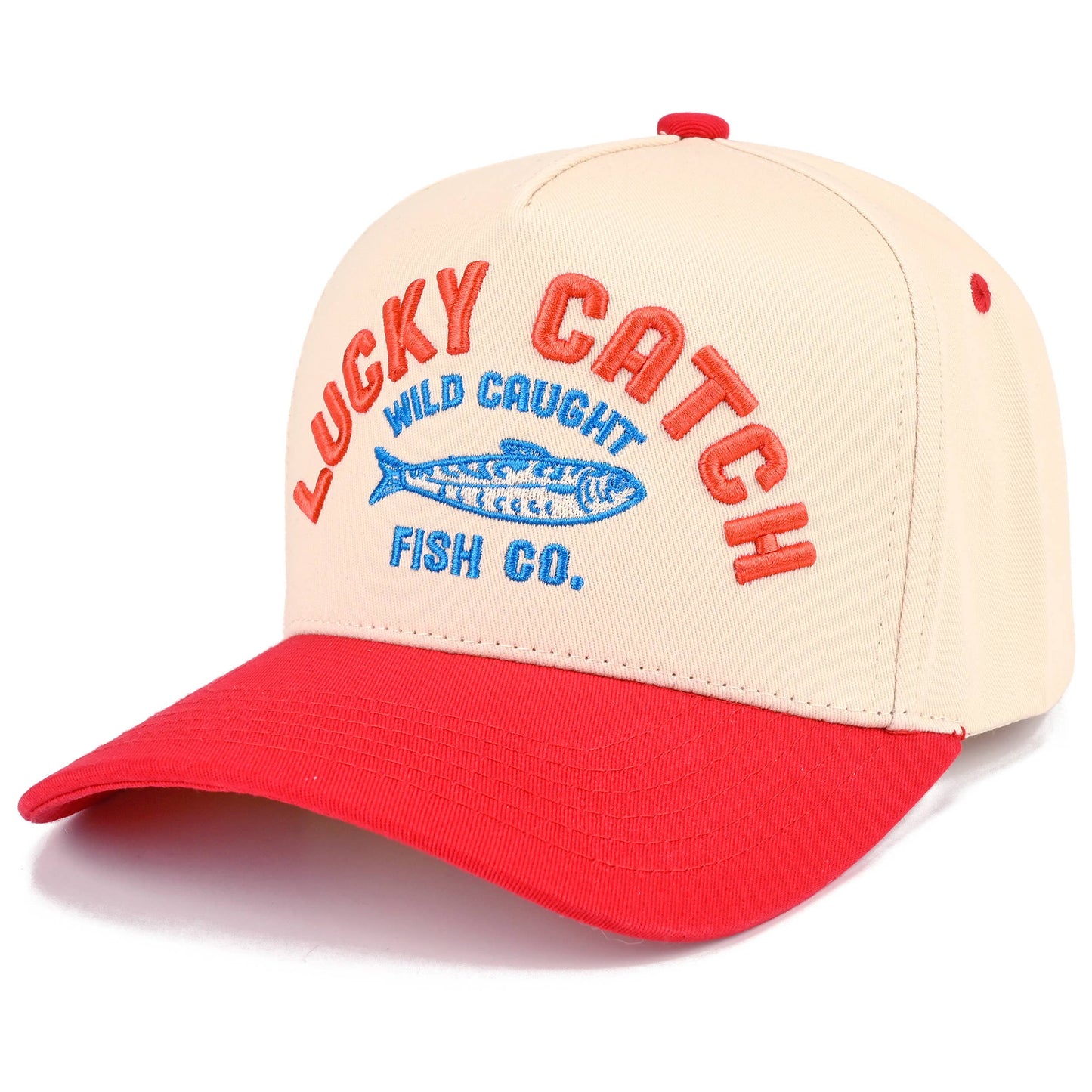 LUCKY CATCH Embroidered Trucker Hat