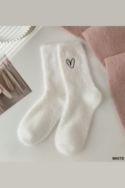 Heart Embroidery Socks