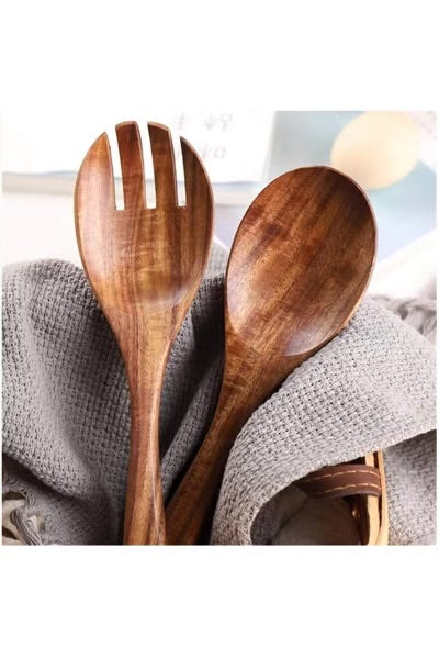 Natural Wood Cooking Utensil Set