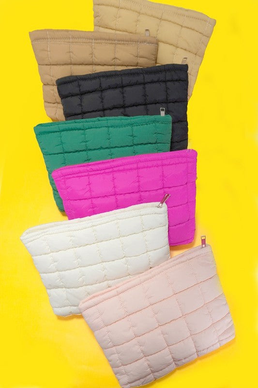 Puffy Quilted Cosmetic Bag