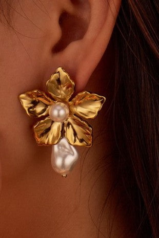 18K Flower Earrings