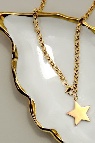 18K Star Necklace