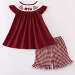 MSU Embroidery Smocked set