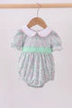 Green Floral print Bubble