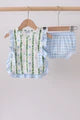Floral ruffle bow bloomer set