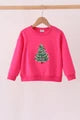 Hot Pink Christmas Tree Sequin Top