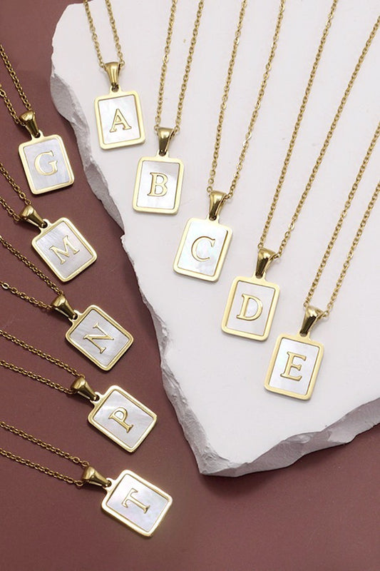 MOP INITIAL NECKLACE