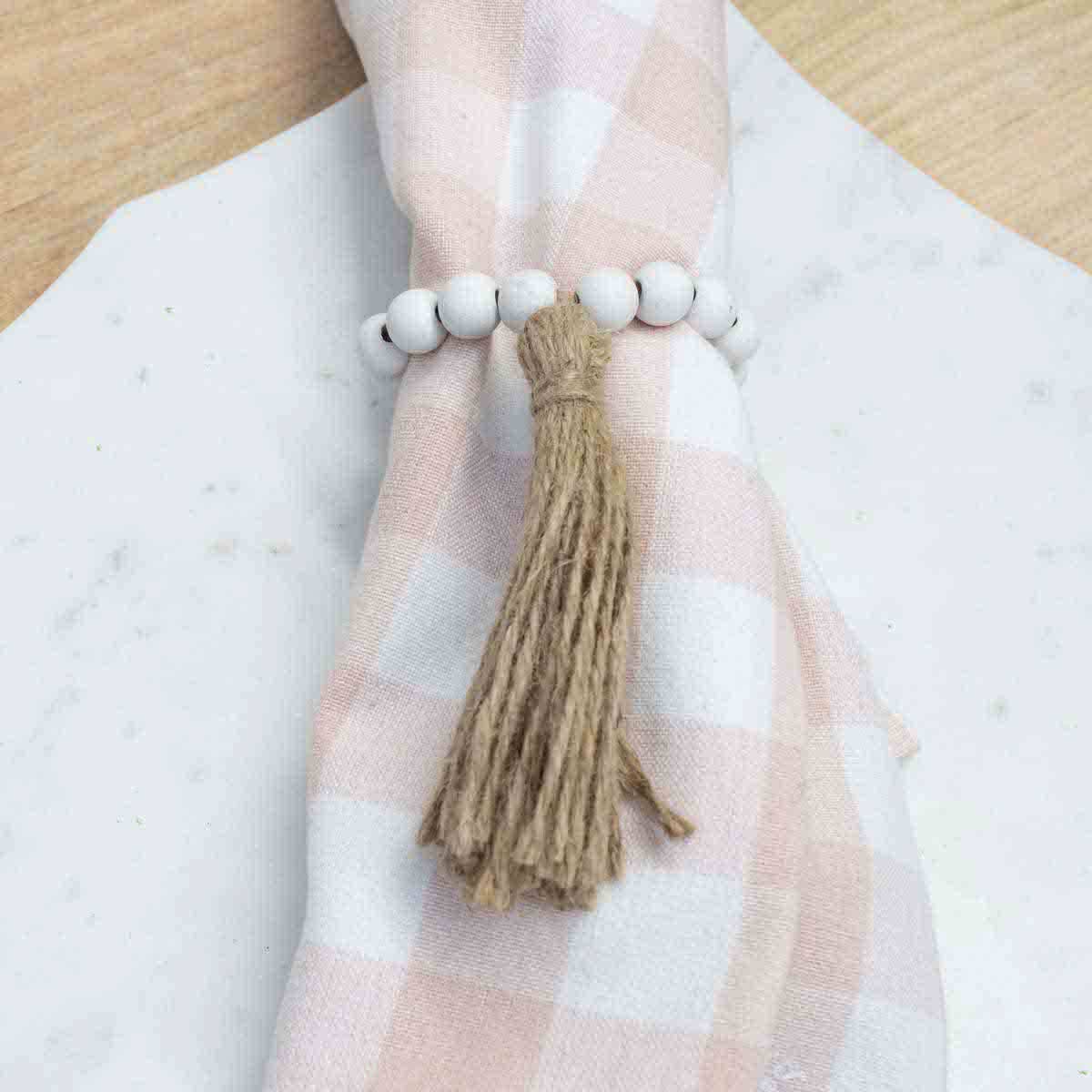 Farmhouse Beaded Napkin Ring
