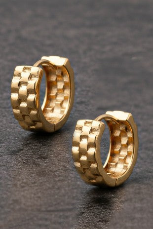 Watch Band Huggie Earrings