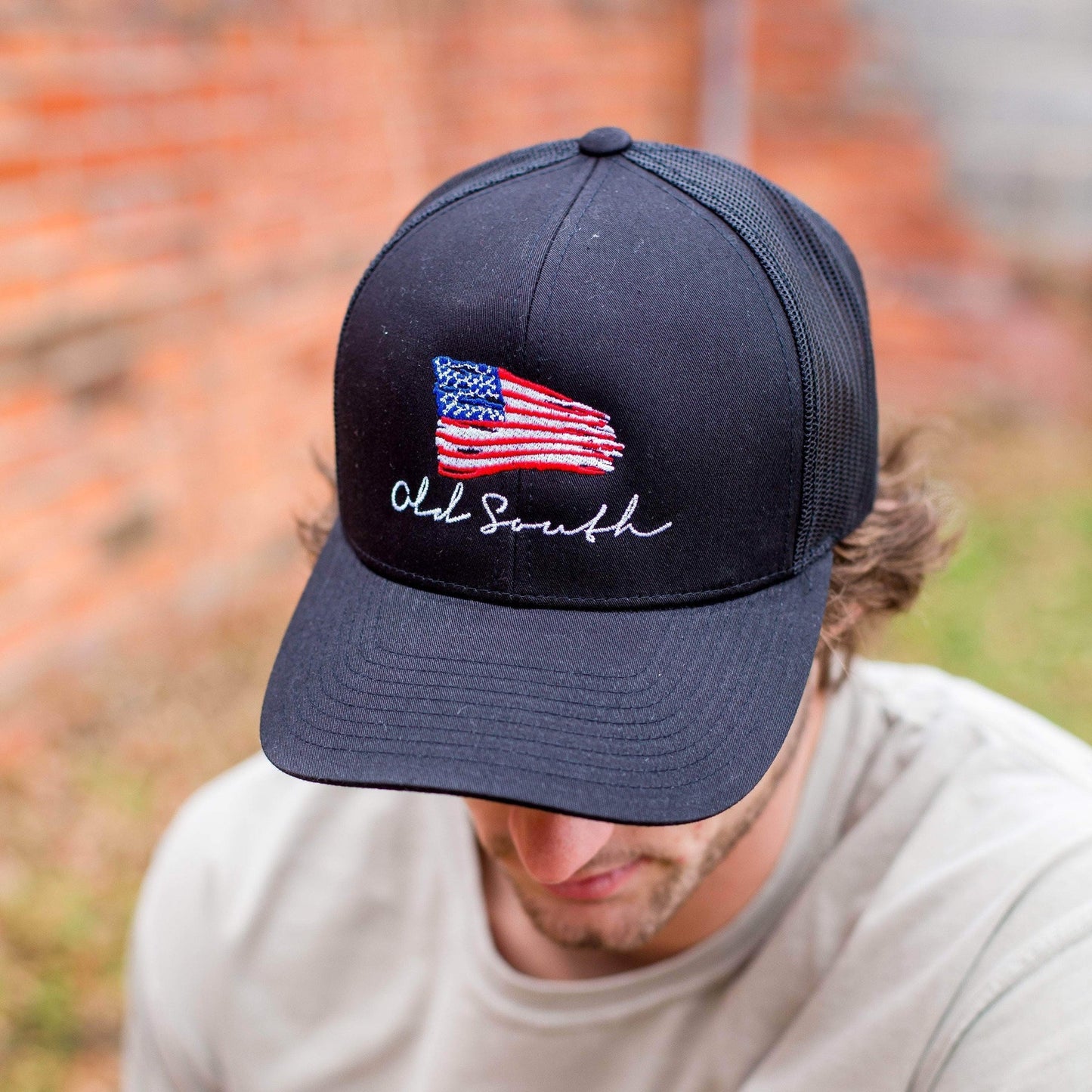 American Flag Trucker Hat