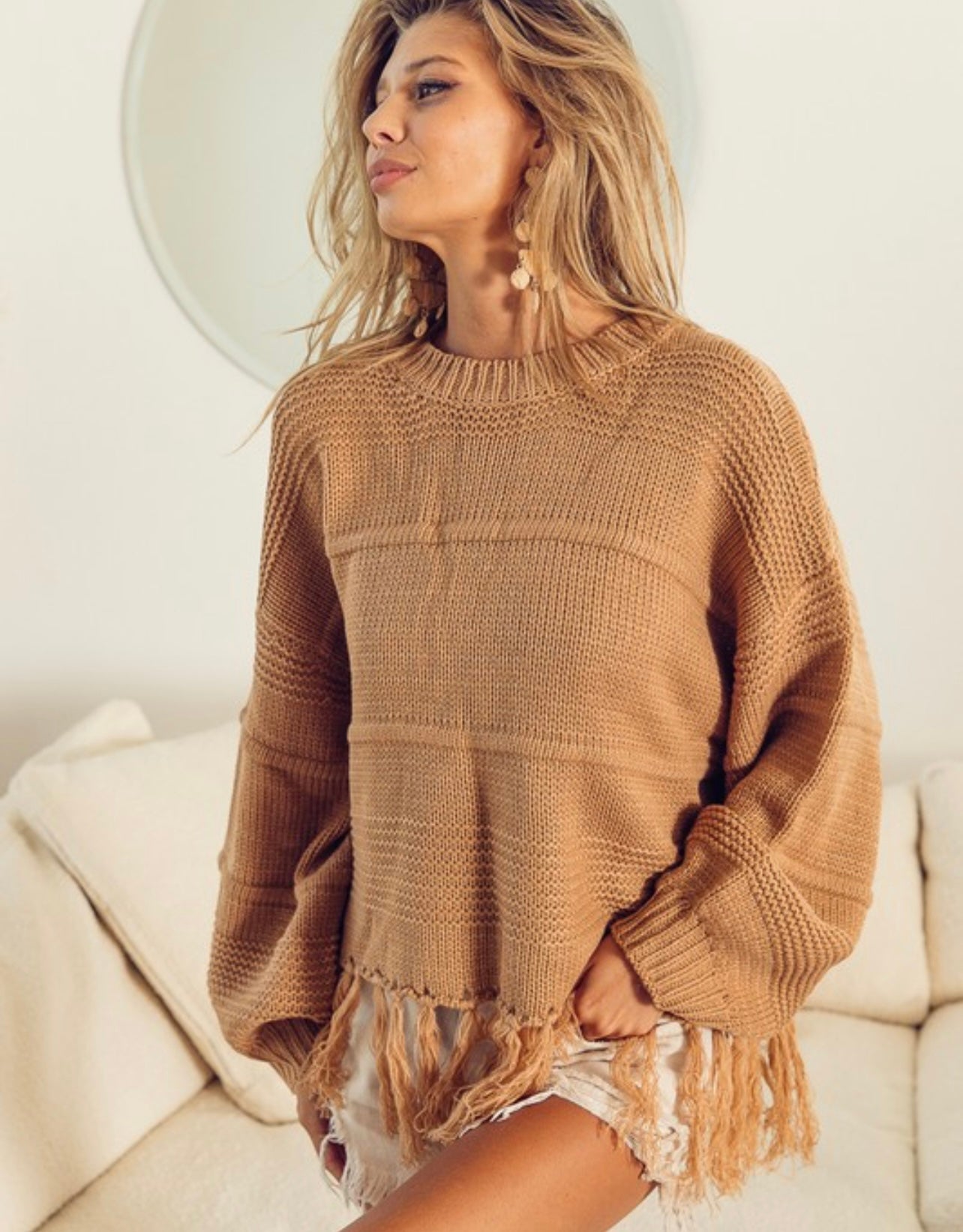 Out All Night Fringe Sweater